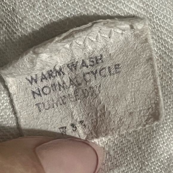 Vtg 70s Levis Fresh Produce Wide Straight Leg Tan White Tab Cropped Jeans 32x26 - Picture 6 of 8